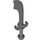 LEGO Dark Stone Gray Minifig Sword Scimitar (43887 / 48693)