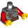 LEGO Donker steengrijs Minifiguur Torso Assembly met Keten Pantser Decoratie (76382 / 88585)