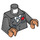 LEGO Dark Stone Gray Minifig Torso with Indiana Jones Pinstripe Suit (973 / 76382)