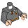 LEGO Dark Stone Gray Minifig Torso with Tie and Gryffindor Logo (973 / 76382)