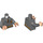 LEGO Dark Stone Gray Minifig Torso with Tie and Gryffindor Logo (973 / 76382)