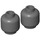 LEGO Dark Stone Gray Minifigure Head (Recessed Solid Stud) (3274 / 3626)