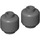 LEGO Dark Stone Gray Minifigure Head (Safety Stud) (3626 / 88475)