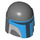 LEGO Dark Stone Gray Minifigure Helmet with Mandalorian Blue and Black (87610)