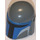 LEGO Dark Stone Gray Minifigure Helmet with Mandalorian Blue and Black (87610 / 93053)