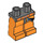 LEGO Dark Stone Gray Minifigure Hips and Legs with Zipper and Orange Belt (3815 / 63206)