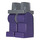 LEGO Dark Stone Gray Minifigure Hips with Dark Purple Legs (73200 / 88584)