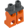 LEGO Tumma kivenharmaa Minihahmo Lonkat jossa Oranssi Jalat (3815 / 73200)