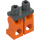 LEGO Tumma kivenharmaa Minihahmo Lonkat jossa Oranssi Jalat (3815 / 73200)