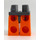 LEGO Donker Steengrijs Minifigure Heupen met Oranje Poten (3815 / 73200)
