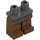 LEGO Dark Stone Gray Minifigure Hips with Reddish Brown Legs (73200 / 88584)