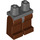 LEGO Dark Stone Gray Minifigure Hips with Reddish Brown Legs (73200 / 88584)