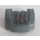 LEGO Dark Stone Gray Mudgard Bonnet 3 x 4 x 1.3 Curved with 3 Brown Belts Sticker (98835)