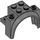 LEGO Dark Stone Gray Mudguard Brick 2 x 4 x 2.3 with Tall Wheel Arch (18974)