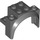 LEGO Dark Stone Gray Mudguard Brick 2 x 4 x 2.3 with Tall Wheel Arch (18974)