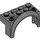 LEGO Dark Stone Gray Mudguard Brick 2 x 4 x 2 with Wheel Arch (3387)