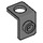 LEGO Dark Stone Gray Neck Bracket with Stud with Thinner Back Wall (42446)