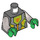 LEGO Gris pierre foncé Nexo Knights Minifig Torse avec Orange, Gold, Lime et Wolf Diriger Décoration (973 / 76382)