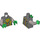 LEGO Gris pierre foncé Nexo Knights Minifig Torse avec Orange, Gold, Lime et Wolf Diriger Décoration (973 / 76382)