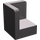 LEGO Dark Stone Gray Panel 1 x 1 Corner with Rounded Corners (6231)