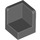 LEGO Dark Stone Gray Panel 1 x 1 Corner with Rounded Corners (6231)