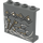 LEGO Dark Stone Gray Panel 1 x 4 x 3 with Brick Wall, Diamonds and 2 Arrows Sticker with Side Supports, Hollow Studs (60581)