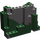 LEGO Dark Stone Gray Panel 4 x 10 x 6 Rock Rectangular with Green Marbling (6082 / 60052)