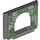 LEGO Dark Stone Gray Panel 4 x 16 x 10 with Gate Hole with Red button and Ivy (15626 / 38170)