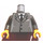 LEGO Dark Stone Gray Pinstriped Suit Jacket with Tie Pattern Torso (973)