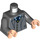 LEGO Mørk steingrå Pius Thicknesse Minifigur Overkropp (973 / 76382)