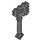 LEGO Dark Stone Gray Pixelated Axe (18788)