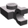 LEGO Gris pierre foncé assiette 1 x 1 avec Agrafe Horizontal (Clip à face plate) (6019)