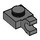 LEGO Gris pierre foncé assiette 1 x 1 avec Agrafe Horizontal (Clip en O ouvert épais) (52738 / 61252)