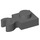 LEGO Dark Stone Gray Plate 1 x 1 with Vertical Clip (Thick Open &#039;O&#039; Clip) (44860 / 60897)