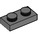 LEGO Dark Stone Gray Plate 1 x 2 (3023)