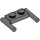 LEGO Dunkles Steingrau Platte 1 x 2 mit Griffe (Niedrige Griffe) (3839)