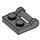 LEGO Dark Stone Gray Plate 1 x 2 with Side Bar Handle (48336)