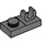 LEGO Dark Stone Gray Plate 1 x 2 with Top Clip without Gap (44861)