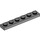 LEGO Dark Stone Gray Plate 1 x 6 with Gray Stripes (3666 / 106730)