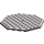LEGO Dark Stone Gray Plate 10 x 10 Octagonal with Hole (89523)