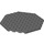 LEGO Dark Stone Gray Plate 10 x 10 Octagonal with Hole (89523)