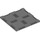 LEGO Dark Stone Gray Plate 16 x 16 x 0.7 with Cutouts (69958)