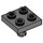 LEGO Dark Stone Gray Plate 2 x 2 with Bottom Pin (No Holes) (2476 / 48241)