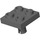 LEGO Gris pierre foncé assiette 2 x 2 avec Bas Épingle (Pas de trous) (2476 / 48241)