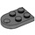LEGO Dark Stone Gray Plate 2 x 3 with Rounded End and Pin Hole (3176)