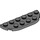 LEGO Dark Stone Gray Plate 2 x 6 with Rounded Corners (18980)