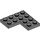 LEGO Dunkles Steingrau Platte 4 x 4 Ecke (2639)