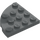 LEGO Dark Stone Gray Plate 4 x 4 Round Corner (30565)