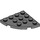 LEGO Dunkles Steingrau Platte 4 x 4 Runden Ecke (30565)