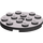 LEGO Dunkles Steingrau Platte 4 x 4 Runden mit Loch und Snapstud (60474)